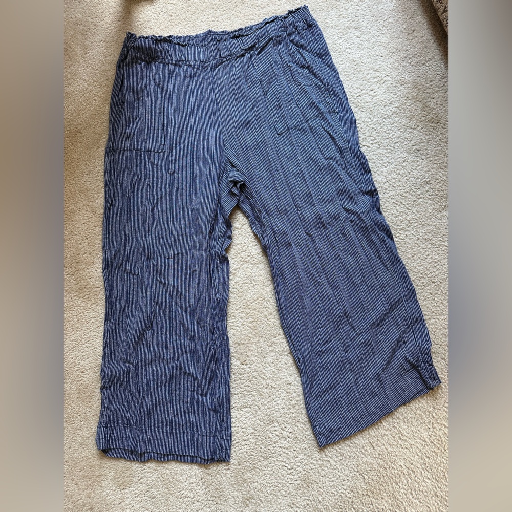 Time and Tru Navy‎ Striped Trousers